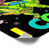 Out Pre K Here I恐竜の来新学期Kid ポスター (角)