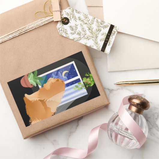 OUT THERE CHOW長方形ステッカー 長方形シール (ギフト)