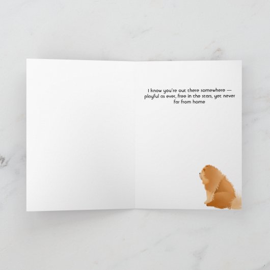 OUT THERE SOMEWHERE Chow memorial Card カード (内部)