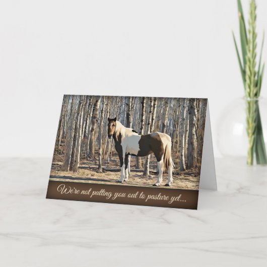 Out to Pasture - Birthday Card カード (正面)