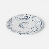 out to space Birthday party ペーパープレート (アングル)