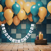 Out to Space Customizable Birthday バンティングフラッグ