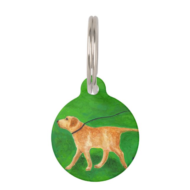 Out Walking My Dog ペット　ネームタグ (正面)