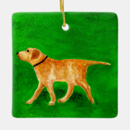 Out Walking the Dog セラミックオーナメント