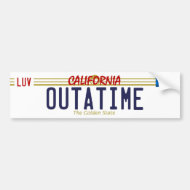 OUTATIMEのナンバープレートのバンパーステッカー バンパーステッカー
