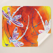 Outback Dragonfly Dance シェルパブランケット (正面(横))