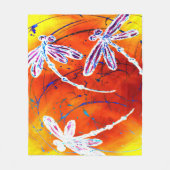 Outback Dragonfly Dance フリースブランケット (正面)