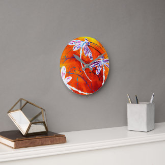 Outback Dragonfly Dance ラウンド壁時計