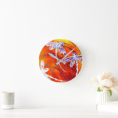 Outback Dragonfly Dance ラウンド壁時計 (ホーム)