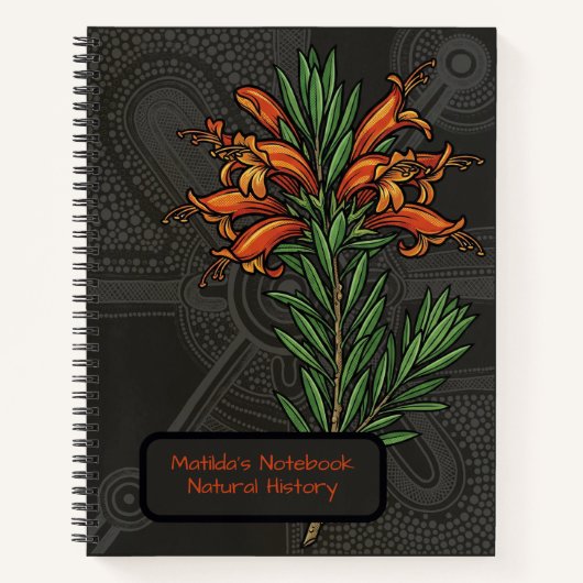 Outback Survivor: Common Emu Bush Botanical ノートブック (正面)