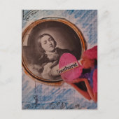 Outburst Messy Mixed Media Collage ポストカード (正面)