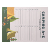 Outdoor Adventure Camping A–Z Explorer Game ノートパッド (正面)