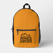 Outdoor Adventure Hiking yellow black Backpack プリントバックパック (正面)