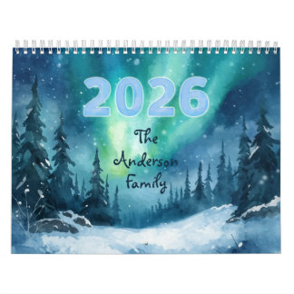 Outdoor Adventure Photo Calendar 2026 Family カレンダー