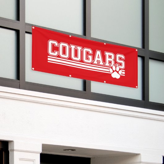 Outdoor Banner-Cougars Paw 横断幕 (ビルの外側)