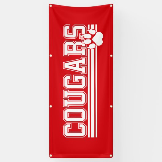 Outdoor Banner-Cougars Paw 横断幕 (縦)