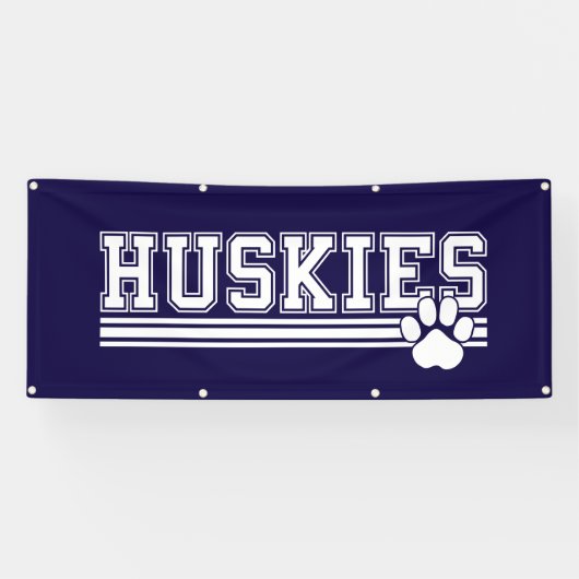 Outdoor Banner-Huskies 横断幕 (横)