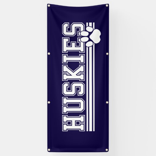 Outdoor Banner-Huskies 横断幕 (縦)