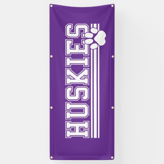 Outdoor Banner-Huskies 横断幕 (縦)