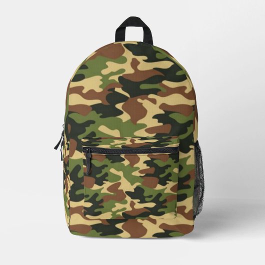 Outdoor camouflage backpack プリントバックパック (正面)