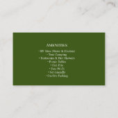 Outdoor Campground RV Park Rustic Design 名刺 (裏面)