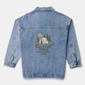 Outdoor Camping Quote Denim Jacket デニムジャケット (裏面)
