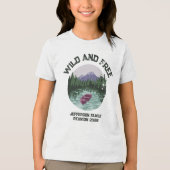 Outdoor Camping Wild and Free Custom Reunion トライブレンドTシャツ (正面)