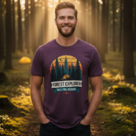 Outdoor Forest Explorer Camping Adventure Retro トライブレンドＴシャツ