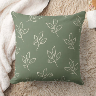 Outdoor Garden Cushion | Sage Green Patio Pillow クッション