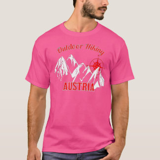 Outdoor Hiking Austria Mountain Compass  Tシャツ