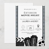 Outdoor Movie Night Invitation 招待状 (正面/裏面)
