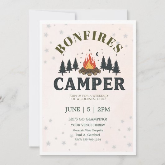 Outdoor Night Invitation 招待状 (正面)