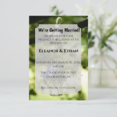 Outdoor Summer Floral Light Blue & Green Photo  招待状 (スタンド正面)