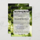 Outdoor Summer Floral Light Blue & Green Photo  招待状 (正面/裏面)