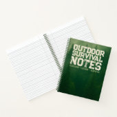 Outdoor Survival Notes – 森の背景 ノートブック (内部)