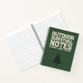 Outdoor Survival Notes Green Forest Notebook Cover ノートブック (内部)