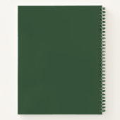 Outdoor Survival Notes Green Forest Notebook Cover ノートブック (裏面)