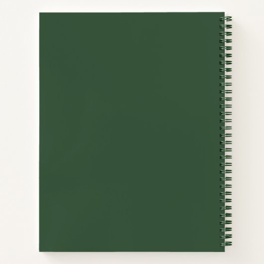 Outdoor Survival Notes Green Forest Notebook Cover ノートブック (裏面)