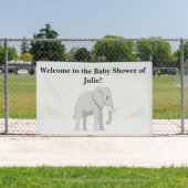 Outdoor Sweet Elephant Baby Shower Welcome Banner 横断幕 (インサイチュ)