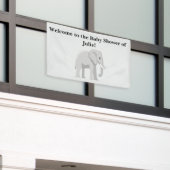 Outdoor Sweet Elephant Baby Shower Welcome Banner 横断幕 (ビルの外側)