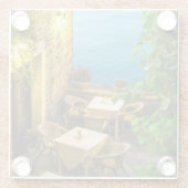 Outdoor Tables at Resturant ガラスコースター (裏面)