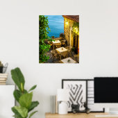 Outdoor Tables at Resturant ポスター (ホームオフィス)