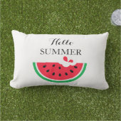 Outdoor Throw Pillow-Hello Summer  アウトドアクッション (芝生)
