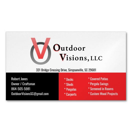 Outdoor Visions, LLC オリジナル マグネット (正面)