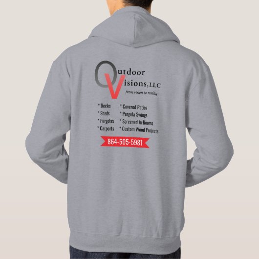Outdoor Visions Logo Back Info パーカ (裏面)