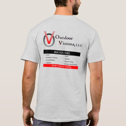 Outdoor Visions Logo Back Info Tシャツ (裏面)