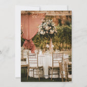 Outdoor Wedding Reception Table Background 招待状 (裏面)