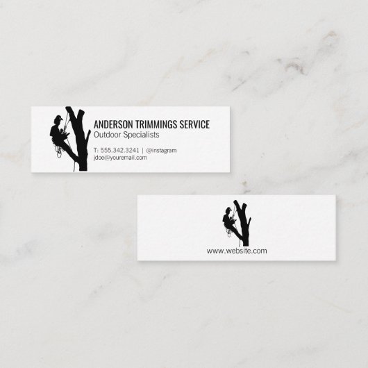 Outdoor Worker | Tree Trimming Service スキニー名刺 (正面/裏面)