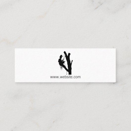 Outdoor Worker | Tree Trimming Service スキニー名刺 (裏面)