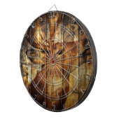 Outdoorsmanの初期のな納屋の木製のオジロ鹿シカ ダーツボード (正面右)